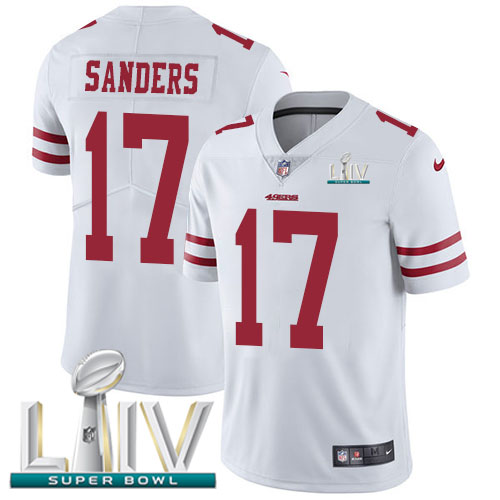 San Francisco 49ers Nike 17 Emmanuel Sanders White Super Bowl LIV 2020 Youth Stitched NFL Vapor Untouchable Limited Jersey
